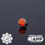 Bezel-Set Swarovski Titanium Threaded End