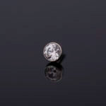 Bezel-Set Swarovski Titanium Threaded End