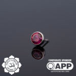 Bezel-Set Swarovski Titanium Threaded End