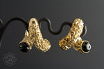 Intricate Brass Onyx Inlay Coils (2 colors)