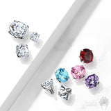 Prong Set CZ Bead Top