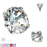 Prong Set CZ Bead Top