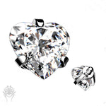 Prong Set Heart CZ Top