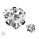 Prong Set Heart CZ Top