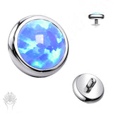 Titanium Bezel Set Opal Dermal Top