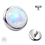 Flat Bezel Set Opal Jewel Top