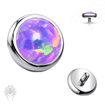 Titanium Bezel Set Opal Dermal Top