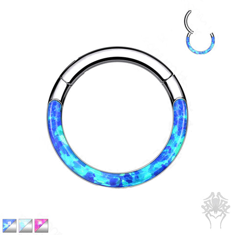 Front Lined Opal Titanium Clicker (3 colors)