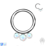 Bezel-Set 3 Opal Titanium Clicker (2 colors)