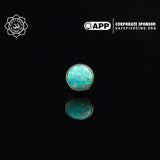 Bezel-Set Opal Cabochon Titanium Threaded End