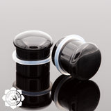 Single Flare Round Obsidian Plugs (2 colors)