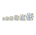 18K Gold Prong Set CZ Threadless End