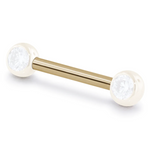 18K Gold Threadless Nipple Bars