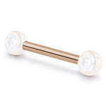 18K Gold Threadless Nipple Bars