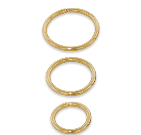 18K Gold Seam Ring