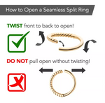14K Gold Bezel Set CZ Seamless Split Ring