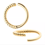 14K Gold with Half-Twisted Circle Seamless Split Ring