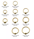 14K Gold Captive Bead Rings