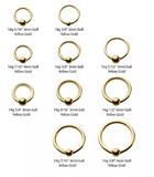 14K Gold Captive Bead Ring