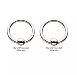 14K Gold Captive Bead Ring