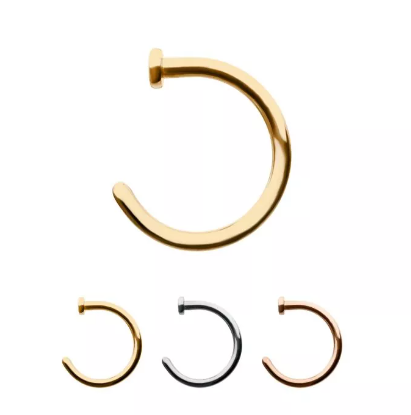 Flat hoop discount nose rings