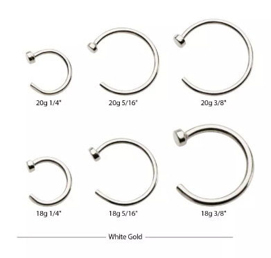 Flat bottom nose deals ring