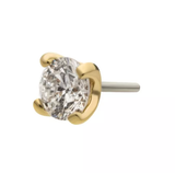 14Kt. Gold Top with 4-Prong Round Diamond