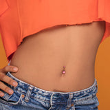 Prong Set Opal Navel Ring