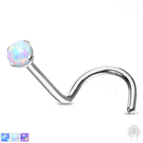 Prong Set Opal Nose Twist