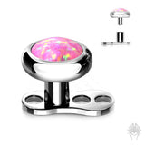 Titanium Bezel Set Opal Dermal Top