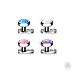 Titanium Bezel Set Opal Dermal Top