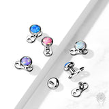 Titanium Bezel Set Opal Dermal Top