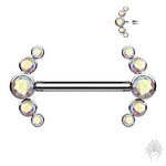 5-CZ Curve Nipple Barbells