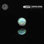 Bezel-Set Opal Cabochon Titanium Threaded End