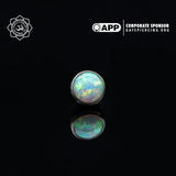 Bezel-Set Opal Cabochon Titanium Threaded End