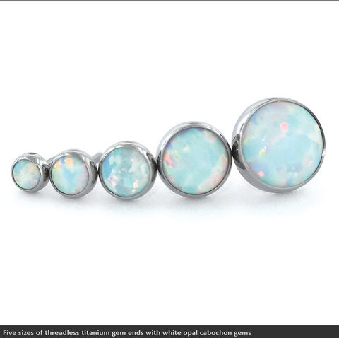 Opal Bezel Set Cabochon Threadless End